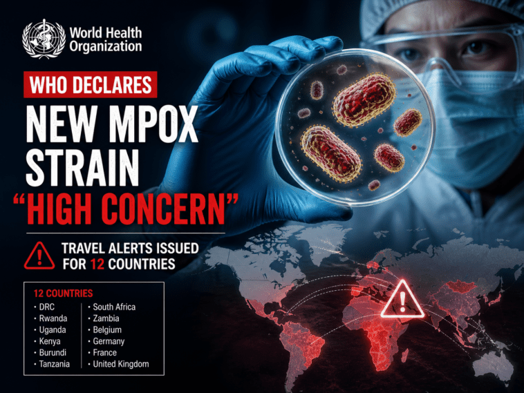 WHO Declares New mpox Strain “High Concern” — Travel Alerts Issued for 12 Countries